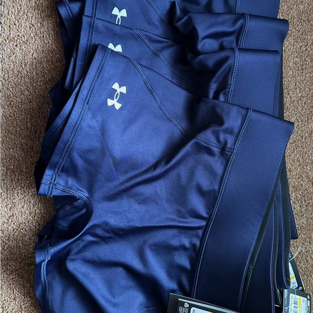 Under Armour Dark Blue Volleyball/Compression Shorts 3”